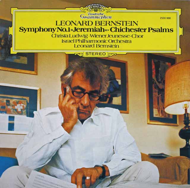 バーンスタインの自作自演/交響曲第1番「エレミア」ほか　独DGG　3801　LP レコード