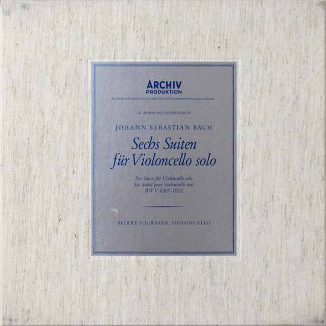 フルニエのバッハ/無伴奏チェロ組曲全集　独ARCHIV  2707　LP レコード