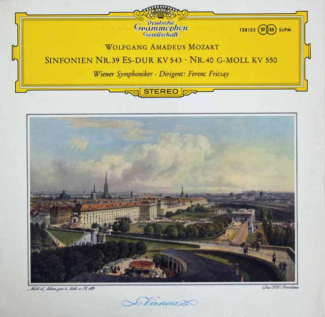 フリッチャイのモーツァルト/交響曲第39、40番　独DGG　3294　LP レコード