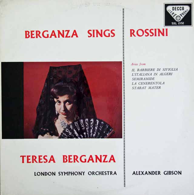 【オリジナル盤】　ベルガンサ、ロッシーニを歌う　英DECCA　3294　LP レコード
