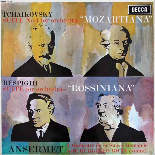 リッチ、アンセルメのチャイコフスキー/組曲第4番「モーツァルティアーナ」ほか　英DECCA　3529　LP レコード