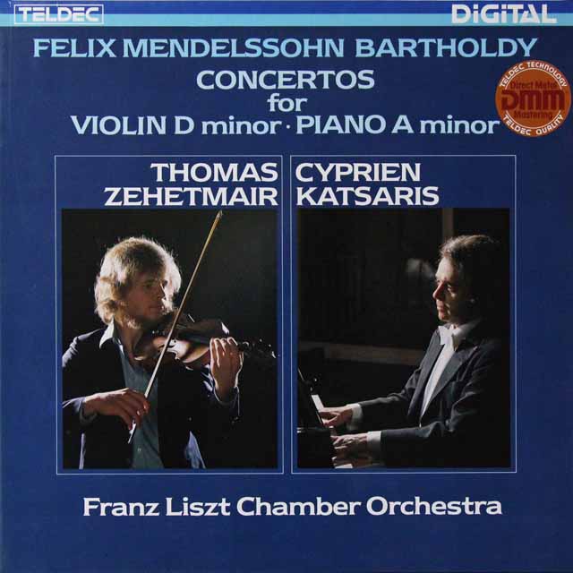 ツェートマイアー、カツァリスのメンデルスゾーン/協奏曲集　独TELDEC　3541　LP レコード