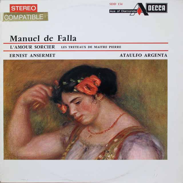 アンセルメのファリャ/「恋は魔術師」ほか  仏DECCA  2641　LP レコード