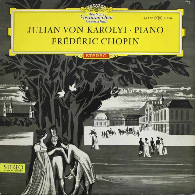 【赤ステレオ、独最初期盤】　カーロイのショパン/ピアノソナタ第3番ほか　独DGG　3804　LP レコード