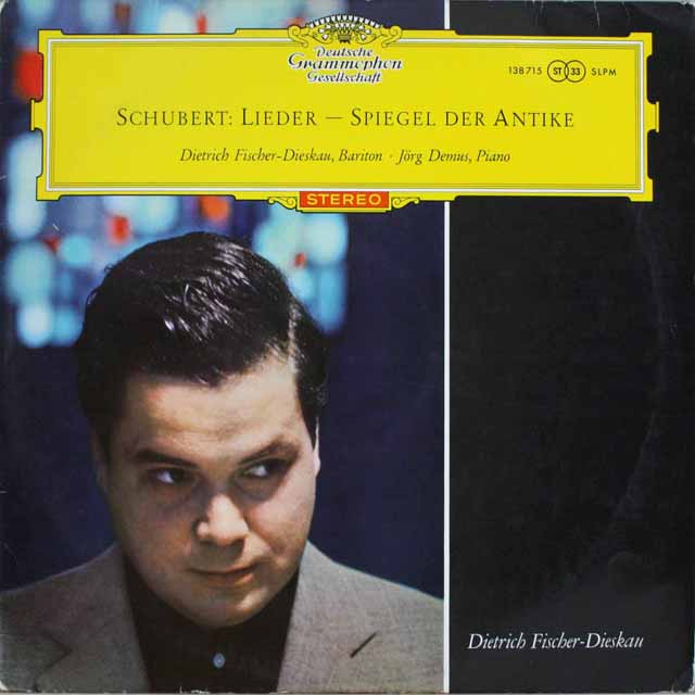 【赤ステレオ/独最初期盤】　デームス&F-ディースカウのシューベルト/古代ギリシャを主題とする歌曲集　独DGG　3231　LP レコード