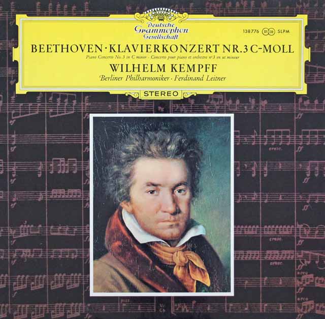 ケンプのベートーヴェン/ピアノ協奏曲第3番　独DGG　3622　LP レコード