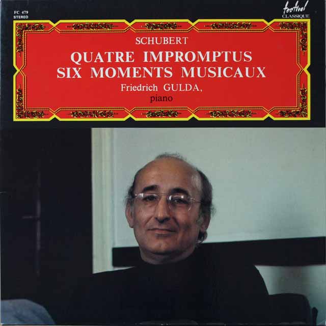 グルダのシューベルト/4つの即興曲（D899）、「楽興の時」　仏Festival　3408　LP レコード