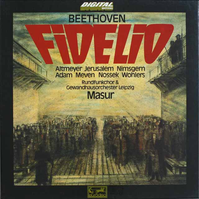 【マズアほかの直筆サイン入り】　マズアのベートーヴェン/「フィデリオ」　独EURODISC　3801　LP レコード