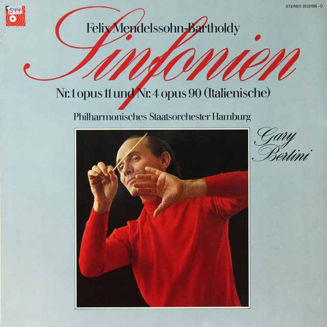 ベルティーニのメンデルスゾーン/交響曲第1、4番「イタリア」　独BASF　3542　LP レコード