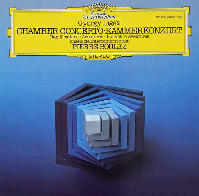 ブーレーズのリゲティ/13人の器楽奏者のための室内協奏曲ほか　独DGG　3533　LP レコード