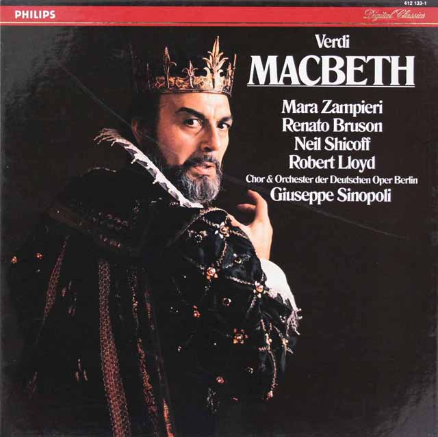 【直筆サイン入り】　シノーポリのヴェルディ/「マクベス」全曲　蘭PHILIPS　3533　LP レコード