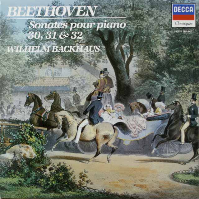 バックハウスのベートーヴェン/ピアノソナタ第30, 31&32番  仏DECCA  2642　LP レコード