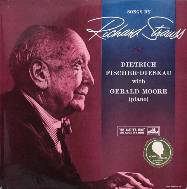 フィッシャー=ディースカウ、ムーアのR.シュトラウス/歌曲集　英EMI　3533　LP レコード
