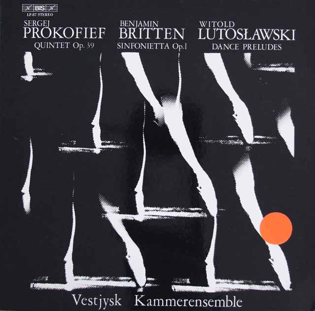 Vestjysk室内楽団のプロコフィエフ/五重奏曲ト短調ほか　独BIS　2844　LP レコード