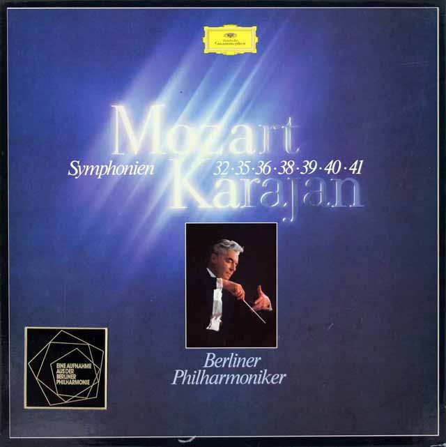 カラヤンのモーツァルト/交響曲第32、35、36、38、39、40、41番　独DGG　3029　LP レコード