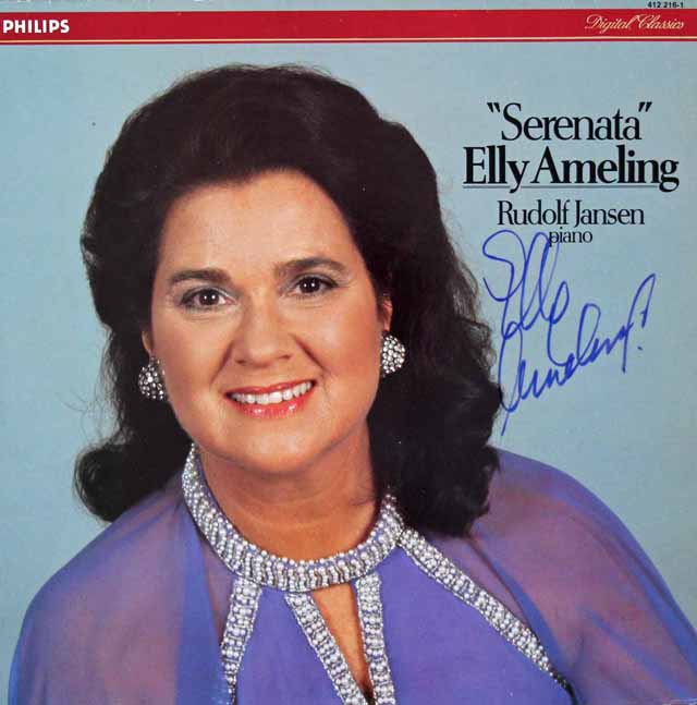 【直筆サイン入り】　アメリングの「セレナータ」　蘭PHILIPS　3029　LP レコード
