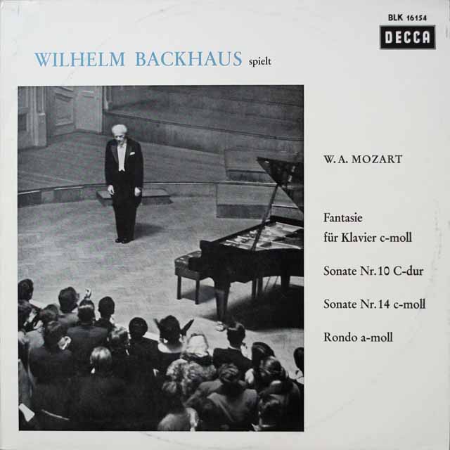 バックハウスのモーツァルト/ピアノソナタ第10＆14番ほか　独DECCA  2644　LP レコード