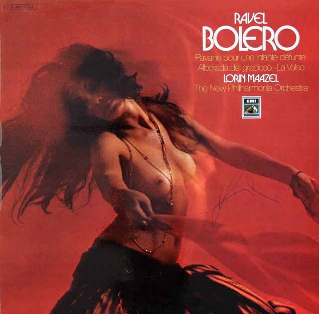 【直筆サイン入り】　マゼールのラヴェル/「ボレロ」ほか　独EMI　3499　LP レコード
