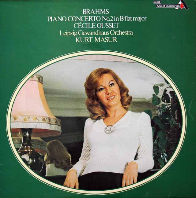 ウーセ&マズアのブラームス/ピアノ協奏曲第2番　英Ace of Diamonds(DECCA)　3029　LP レコード