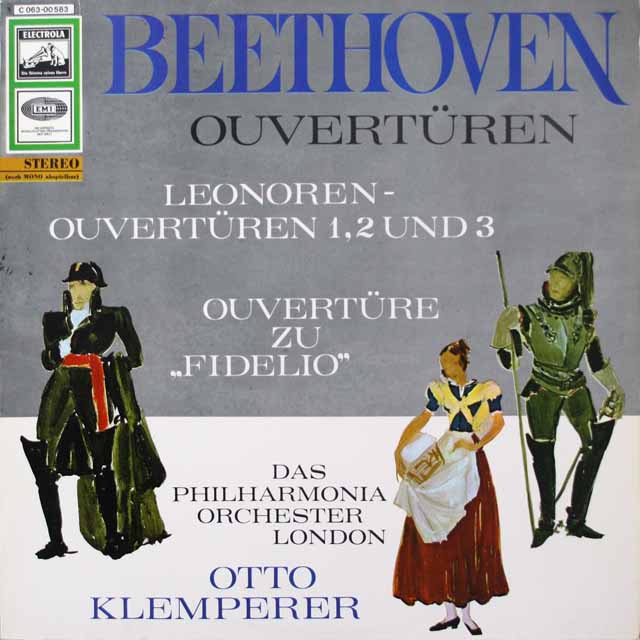 クレンペラーのベートーヴェン/序曲集　独EMI　3898　LP レコード