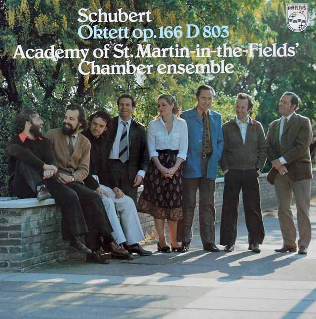 アカデミー室内管弦楽団のメンバーによるシューベルト/八重奏曲 ヘ長調　蘭PHILIPS　3732　LP レコード