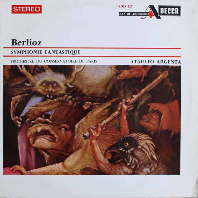 アルヘンタのベルリオーズ/幻想交響曲　仏DECCA　2521　LP レコード