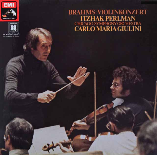 パールマン、ジュリーニのブラームス/ヴァイオリン協奏曲　独EMI　3534　LP レコード