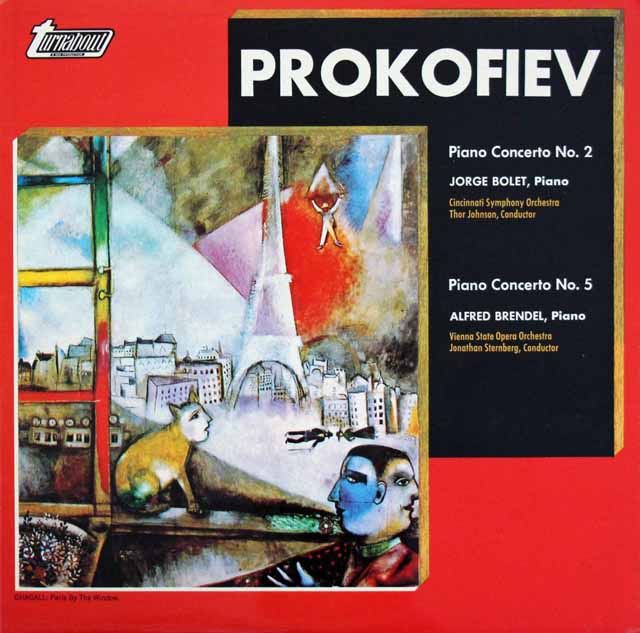ブレンデル、ボレットのプロコフィエフ/ピアノ協奏曲集　英turnabout　3534　LP レコード