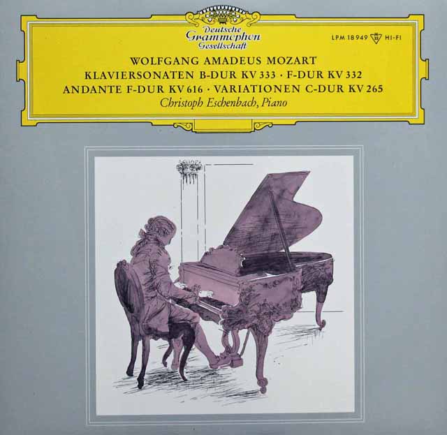 【モノラル】　エッシェンバッハのモーツァルト/ピアノソナタ第12&13番ほか　 独DGG　2995　LP レコード