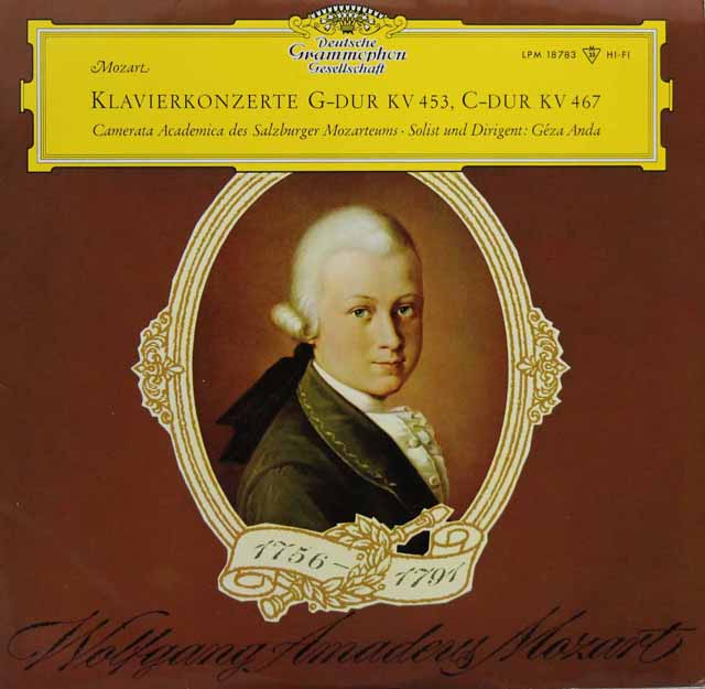 【モノラル】　アンダのモーツァルト/ピアノ協奏曲第17&21番　 独DGG　2995　LP レコード