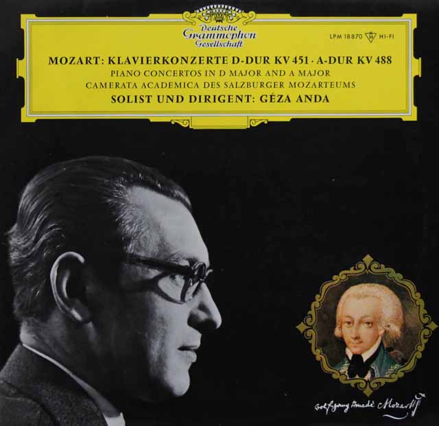 【モノラル】　アンダのモーツァルト/ピアノ協奏曲第16&23番　 独DGG　2995　LP レコード