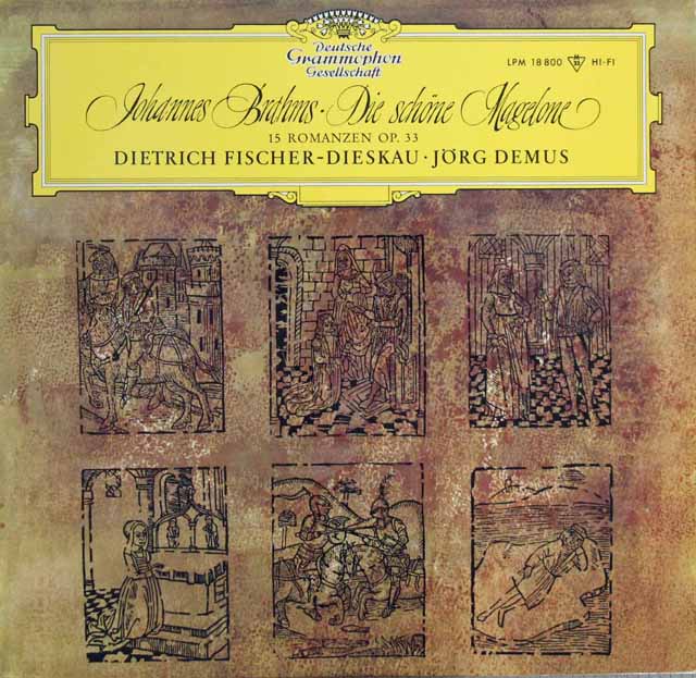 【モノラル】　ディースカウのブラームス/ティークの「マゲローネ」によるロマンス　独DGG　2995　LP レコード