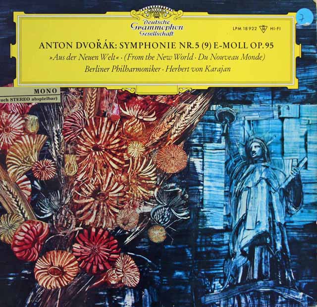 【モノラル/オリジナル盤】　カラヤンのドヴォルザーク/交響曲第9番「新世界より」　独DGG　2995　LP レコード