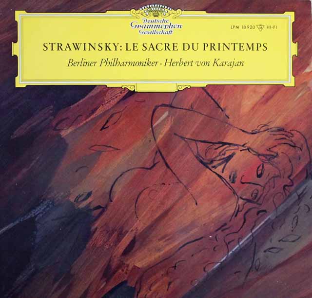 【モノラル】　カラヤンのストラヴィンスキー/「春の祭典」　独DGG　2995　LP レコード