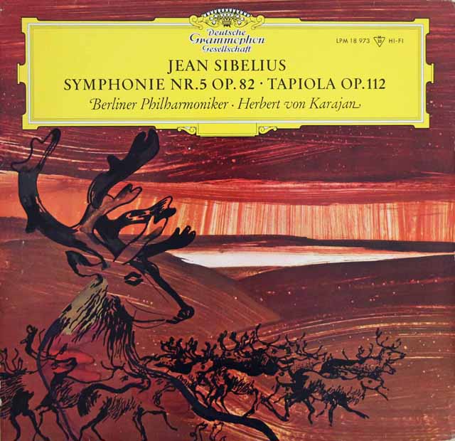 【モノラル】　カラヤンのシベリウス/交響曲第5番&「タピオラ」　独DGG　2995　LP レコード