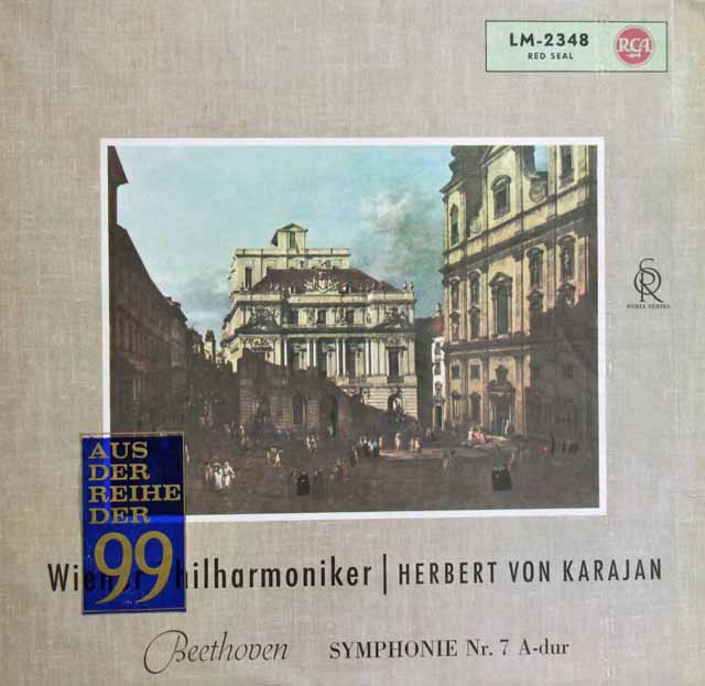 【モノラル】　カラヤンのベートーヴェン/交響曲第7番　独RCA　2995　LP レコード