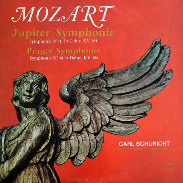 【モノラル】　シューリヒトのモーツァルト/交響曲第41番「ジュピター」&第38番「プラハ」　独Concert Hall　2995　LP レコード