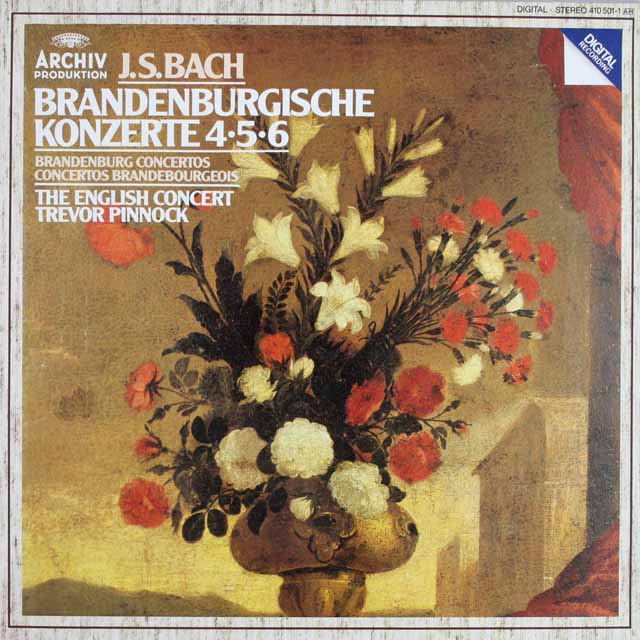 ピノックのバッハ/ブランデンブルク協奏曲第4?6番　独ARCHIV　3229　LP レコード