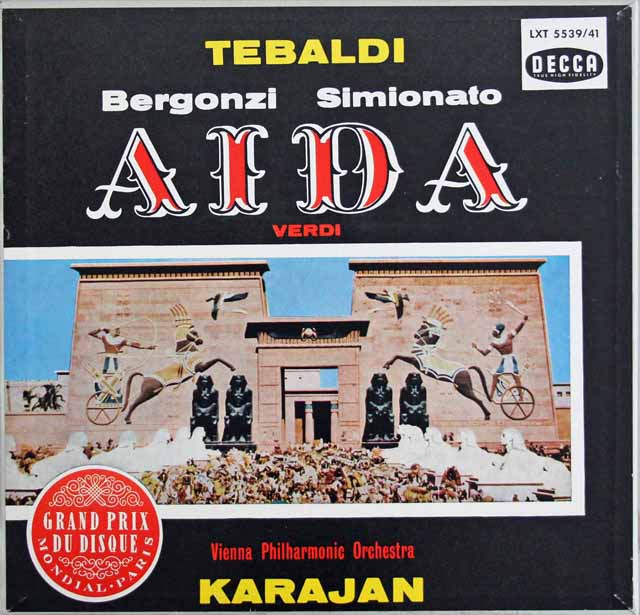 【モノラル】　カラヤンのヴェルディ/「アイーダ」　独DECCA　2995　LP レコード