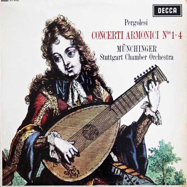 【モノラル】　ミュンヒンガーのペルゴレージ/コンチェルティーノ・アルモニコ第1?4番　英DECCA　2995　LP レコード