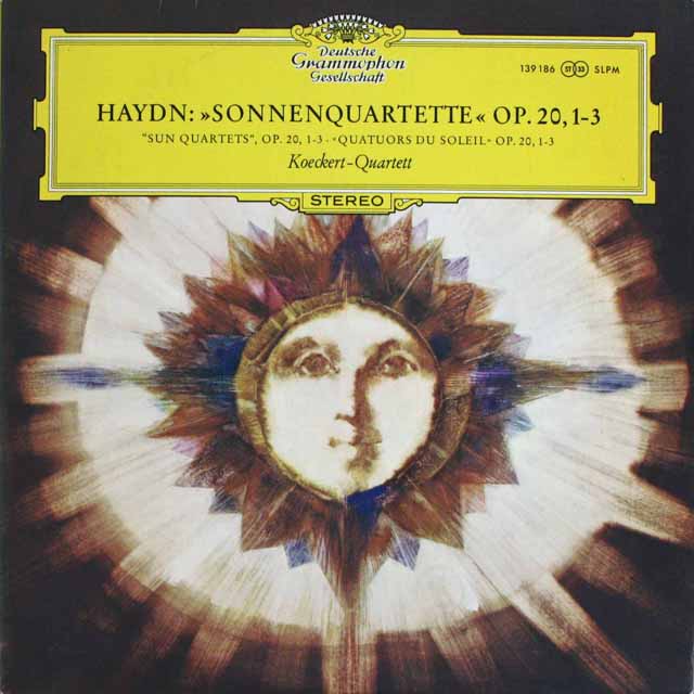 ケッケルト四重奏団のハイドン/「太陽」四重奏曲 作品20,1-3　独DGG　3232　LP レコード