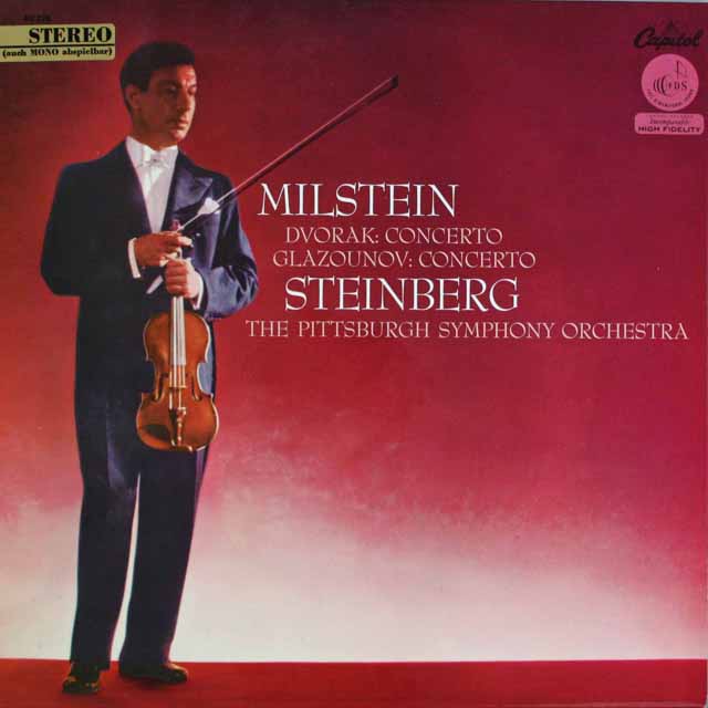 ミルシュタインのドヴォルザーク、グラズノフ/ヴァイオリン協奏曲集　独CAPITOL　3805　LP レコード