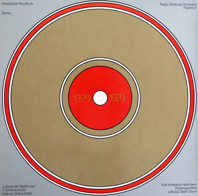 インバルのベートーヴェン/交響曲第7番ほか　独HR　3001　LP レコード