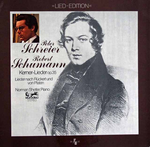 シュライアーのシューマン/「ケルナーの詩による12の歌」　独eurodisc　3394　LP レコード