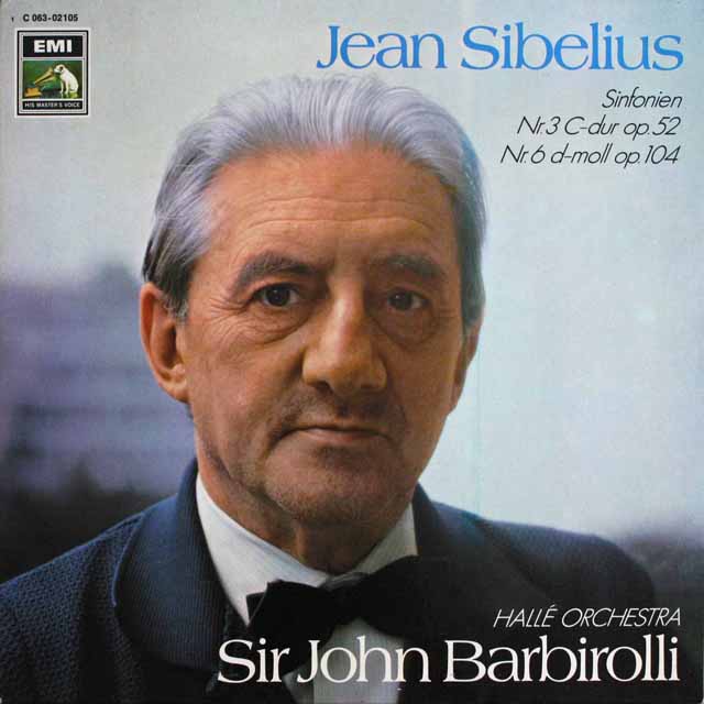 バルビローリのシベリウス/交響曲第3&6番　独EMI　3232　LP レコード