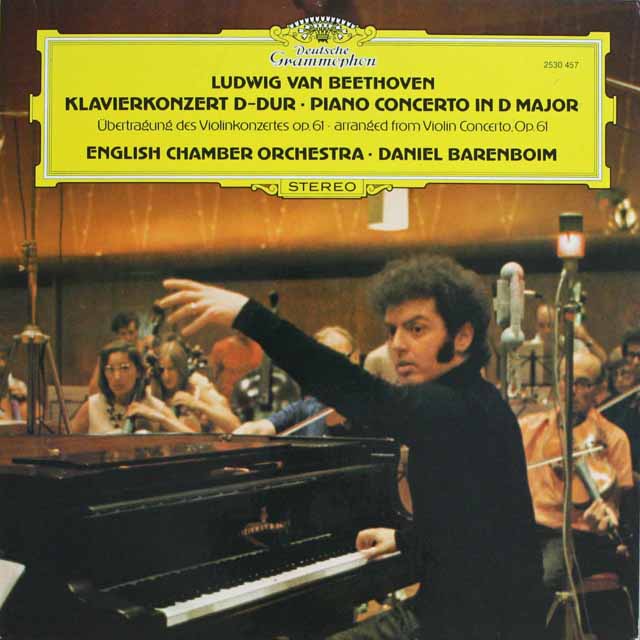 バレンボイムのベートーヴェン/ピアノ協奏曲ニ長調  独DGG　3698　LP レコード