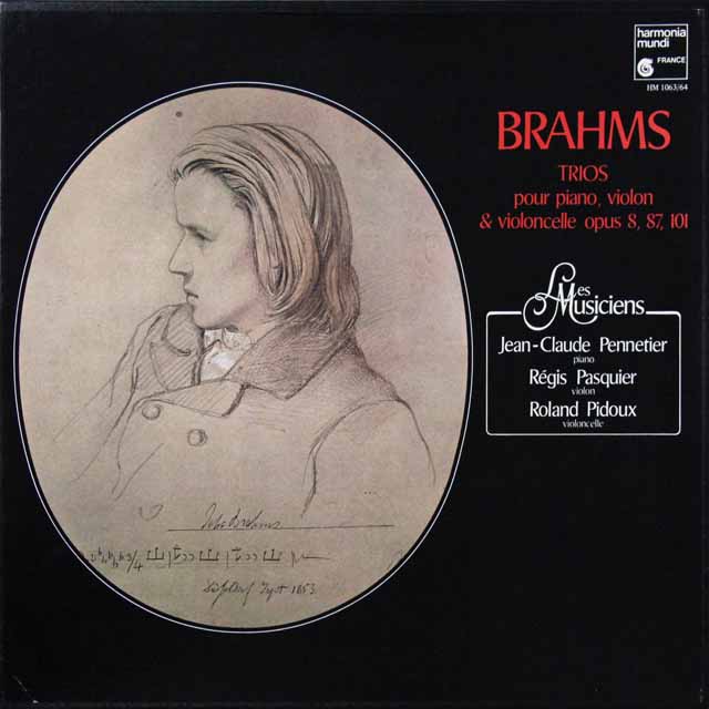 ペンティエ、パスキエらのブラームス/ピアノ三重奏曲集　仏HM   2720　LP レコード