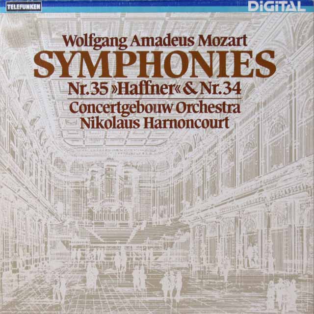 アーノンクールのモーツァルト/交響曲第34、35番「ハフナー」　独TELEFUNKEN　3542　LP レコード