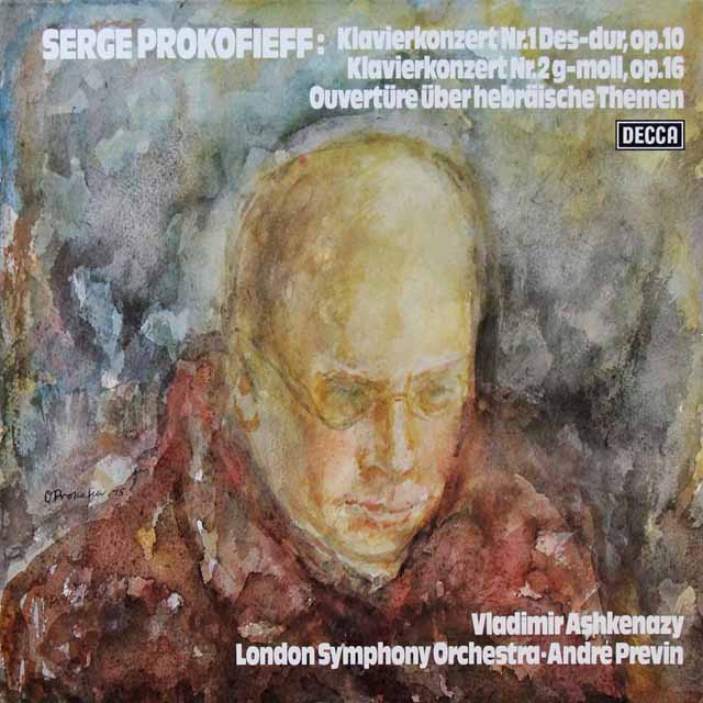 アシュケナージ、プレヴィンのプロコフィエフ/ピアノ協奏曲第1、2番　独DECCA　3542　LP レコード
