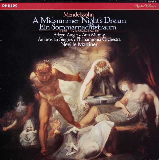 マリナーのメンデルスゾーン/「真夏の夜の夢」　蘭PHILIPS　3540　LP レコード
